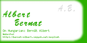 albert bernat business card